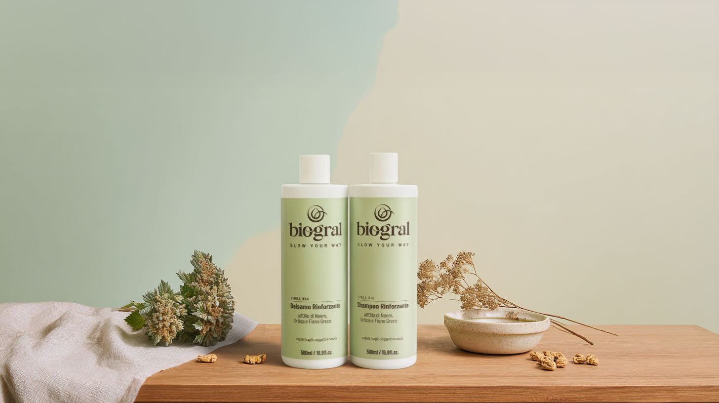 Shampoo e balsamo rinforzante per capelli fragili | Biogral