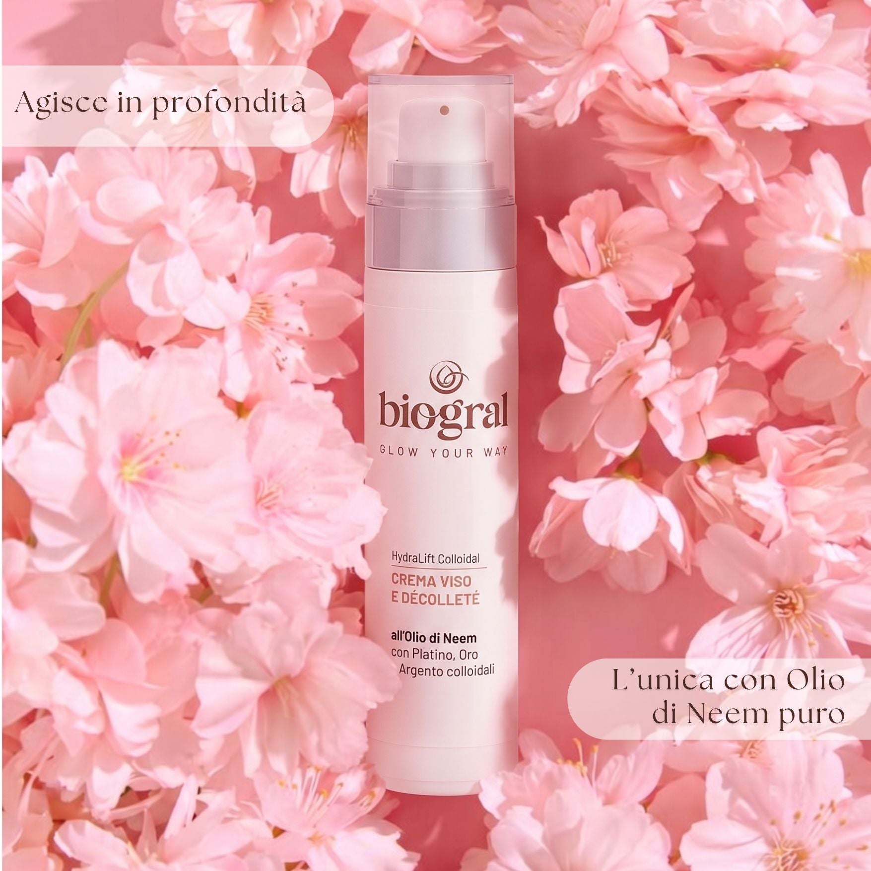 HydraLift Crema Viso Colloidale ai Peptidi Bioattivi con Oro, Argento e Platino Colloidali (50 ml)
