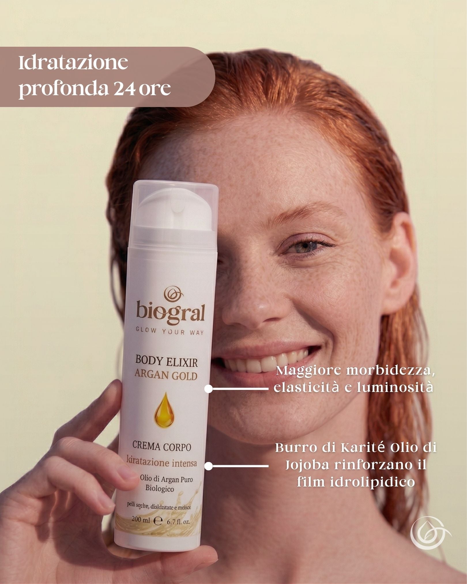 Body Elixir Argan Gold - Crema Corpo Idratazione Intensa (200 ml)