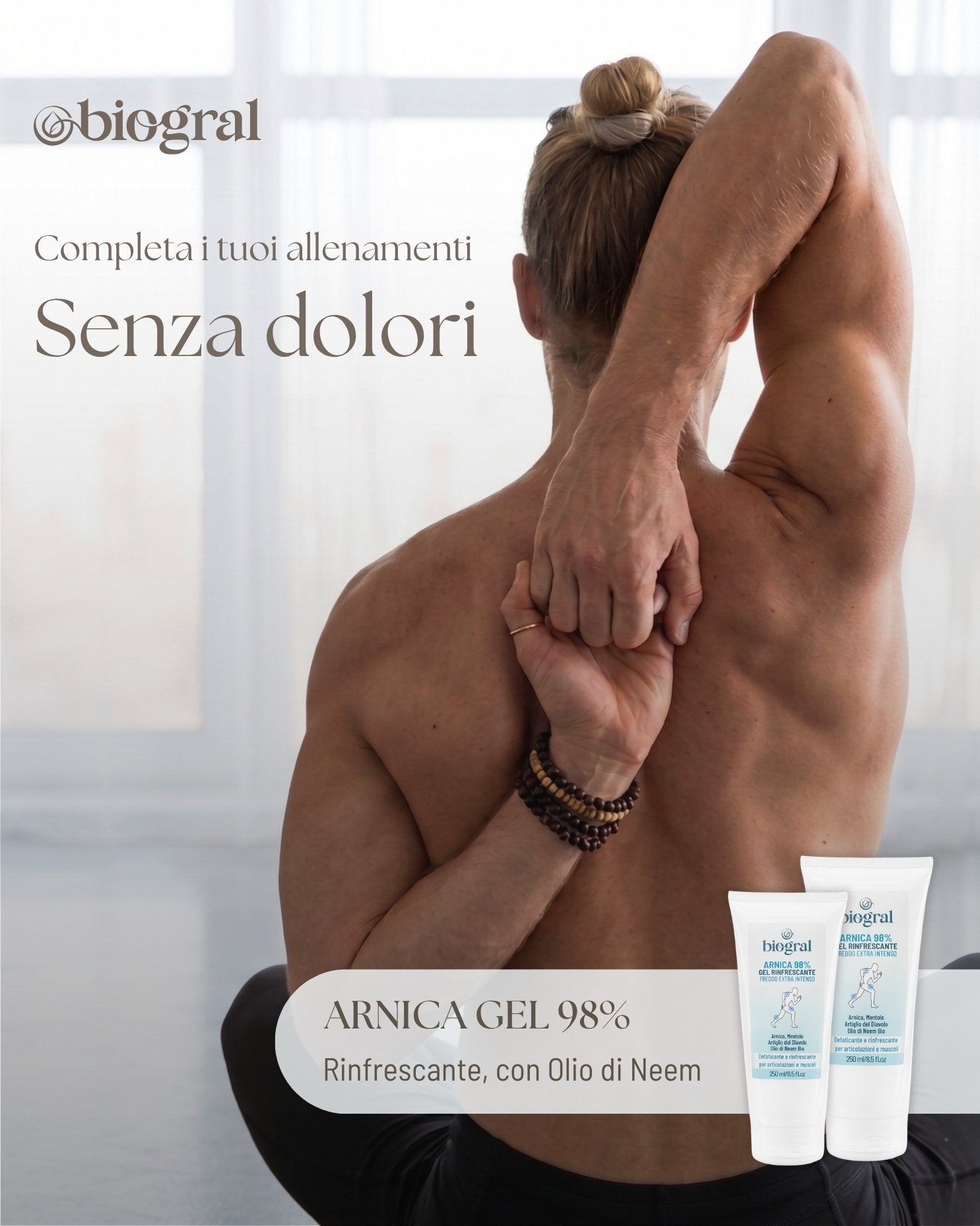 Arnica 98% Gel Rinfrescante Freddo Extra Intenso. Indicato per Sportivi, Per Massaggi a Muscoli e Articolazioni.