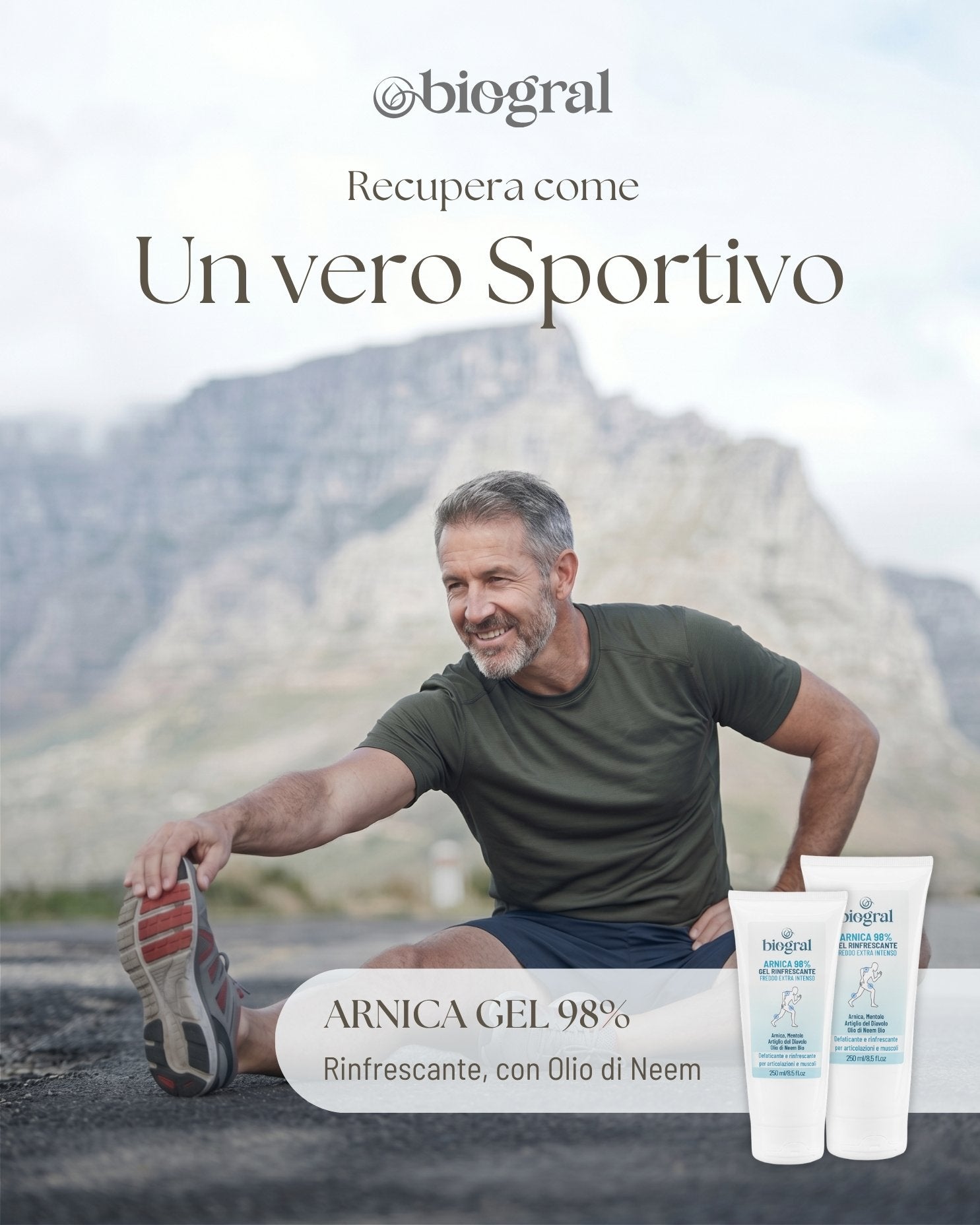 Arnica 98% Gel Rinfrescante Freddo Extra Intenso. Indicato per Sportivi, Per Massaggi a Muscoli e Articolazioni.